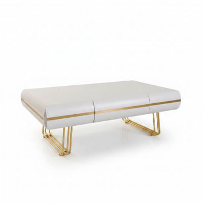 Couchtisch Dësch Säitentësch Wunnzëmmer Säitentësch Modern Dëscher wäiss gëllen