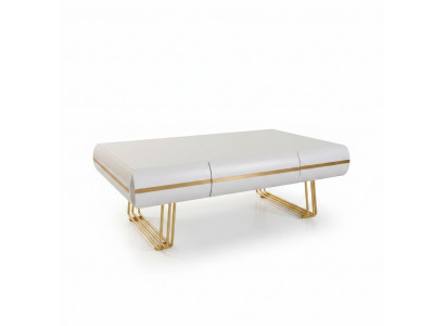 Couchtisch Dësch Säitentësch Wunnzëmmer Säitentësch Modern Dëscher wäiss gëllen