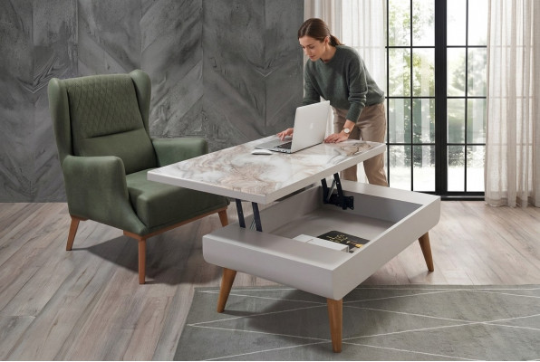 Wunnzëmmertësch Miwwelen Säitentësch Dëscher Klapptësch Kaffisdësch Design Dësch
