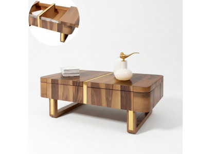 Wunnzëmmer Holz Dëscher Säitent Luxus Stil Dësch Couchdësch Beisäitentisch