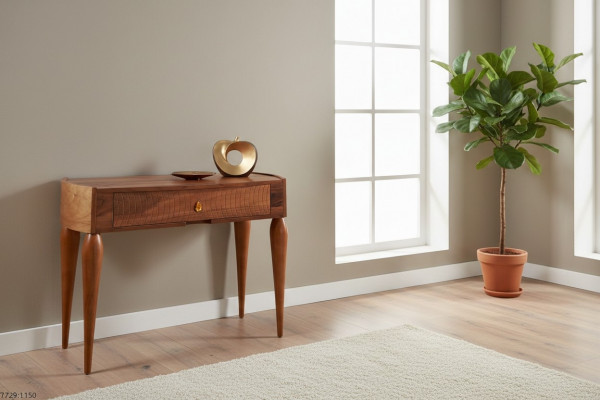 Sideboard Konsolendësch Holz Säitentëscher Wanddësch Konsol Miwwelen Konsolen Braun