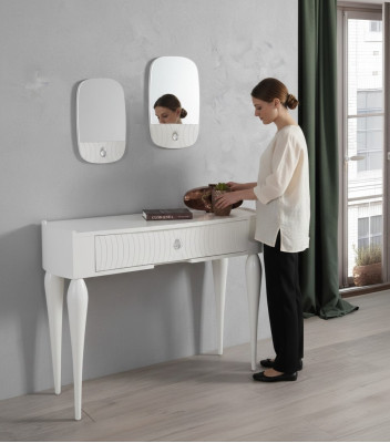 Sideboard Konsolendësch Holz Saitendëscher Wanddësch Konsol Miwwelen Konsolen 110cm