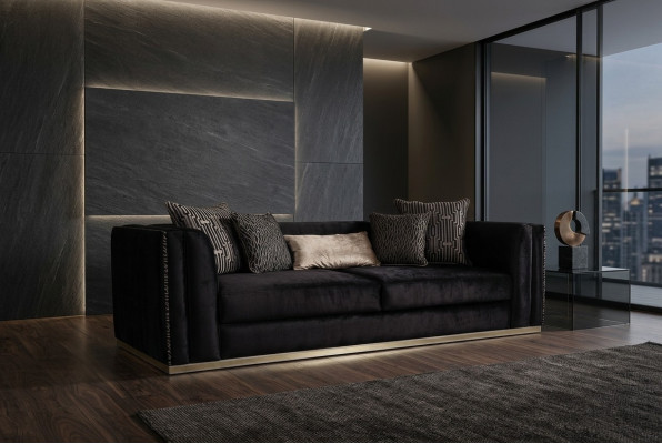 Moderne Drësëtzer Couch Miwwelen Polster Neie Luxus Sofa Design Neit