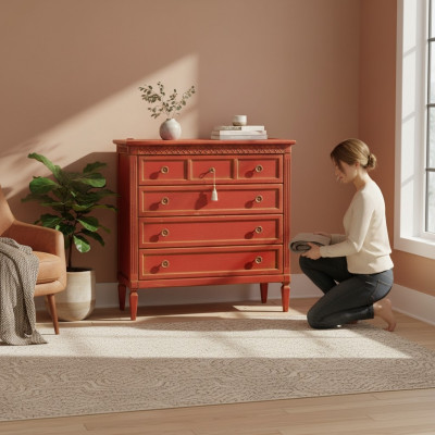 Italienesch Ariichtung Sideboard Landhaus Kommode Schiefer Möbel Massiv