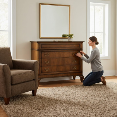 Klassesch hëlze Sideboard Schaf Héichschaf Nei Kommod Schrëftzëmmer Kommoden