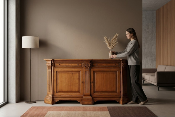 Landhaus Regal Schaf Anrichte Buffet Vitrinen Kommoden Sideboard Miwwelen Holz