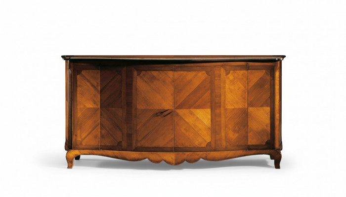 Ariichtung Regaler Vitrinen Kredenz Buffet Italienesch Miwwelen Massivholz 200cm