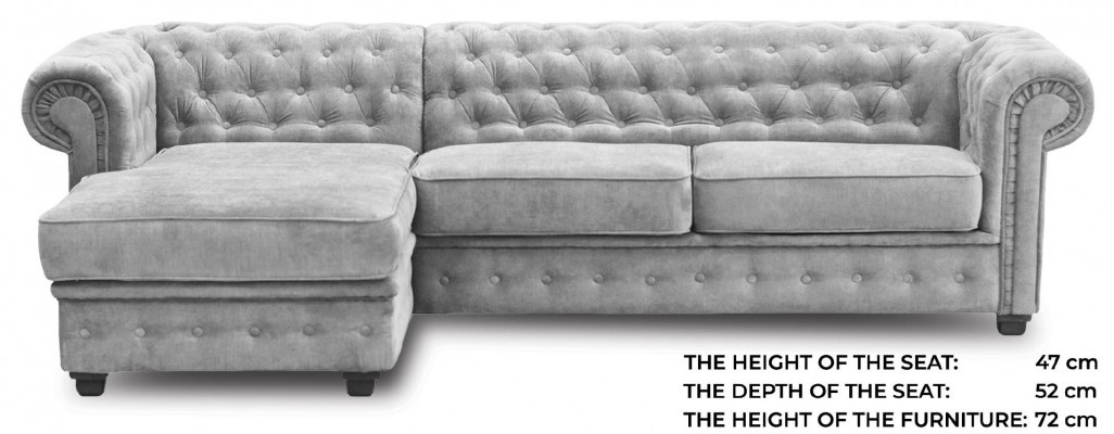 Chesterfield Ecksofa Eckcouch Sofa Canapé Miwwel Sofas Couchen Eckgarnitur