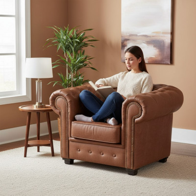Fotell Wunnzëmmer Lounge Luxus Design Miwwel Still Art déco Lehnstull