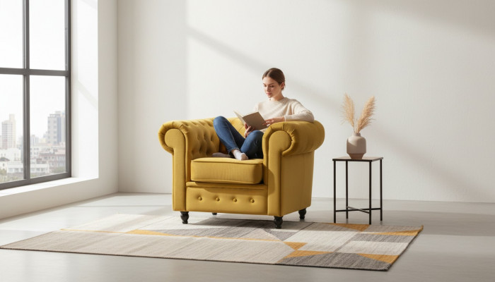 Design Textil Sëtz Stoff Art déco Fotell Einsitzer Luxus 1 Sëtz Polster