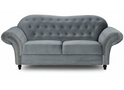 Zweesëtzer Gro Chesterfield Couch Polster Miwwelen Stoff Couchen Sofen Textil