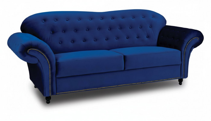Dräisëtzer Couche Textil Blo Sofa Këssen Miwwelen Ariichtung Sofaen Couchen