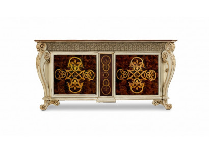 Sideboard Massiv Schaf Regal Holz Anrichte Schief Luxus Miwwelen aus Italien