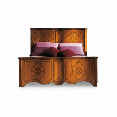 Bett Braun Schlofzëmmer Miwwelen Holz Design 160x200cm Polster Hotelbetter Textil