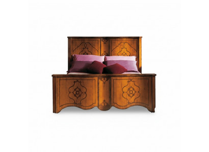 Bett Braun Schlofzëmmer Miwwelen Holz Design 160x200cm Polster Hotelbetter Textil
