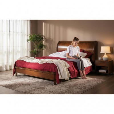 Bett Polster Design Luxus Duebelbetter Braun 160x200cm Schlofzëmmermiwwel Miwwelen
