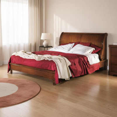 Bett Polster Design Luxus Duebelbetter Braun 160x200cm Schlofzëmmermiwwel Miwwelen