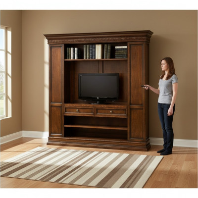 TV Schaf Fernsehkommode Lowboard Holz Art déco Sideboard Stand Wunnzëmmer rtv