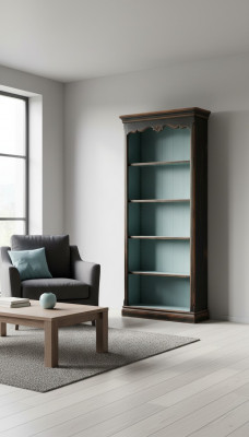 Regal Schaf Bücherschaf fir Büro Bicherregal Brong Héichschaf Massivholz Nei