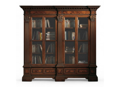 Mëttelalterleche Stil Schaf Vitrin Italienesch Miwwelen Schief Regal Massiv.