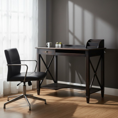 Schreifdësch Holz Büro Schreifdëscher Miwwelen Dësch Büro Computer Landhaus Massivholz