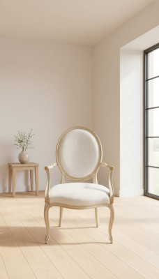 Iesszëmmer Lehnstull Beige Gold Holz Iesszëmmer Miwwel Stull Wunnzëmmer Stull Nei
