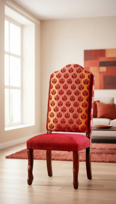 Stull Designer Holzstull Iesszëmmerstull Luxus Holz Neit Miwwel Art déco Still