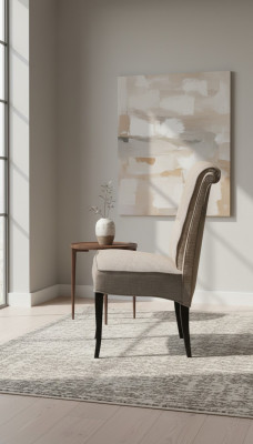 Stull Klassiker Design 1 Sëtz Léinestull Holz Still Italienesch Miwwelen Léin