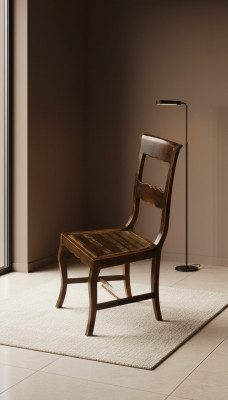 Designer Holz Still an Iesszëmmer Luxus Miwwelen Braun Faarf Nei