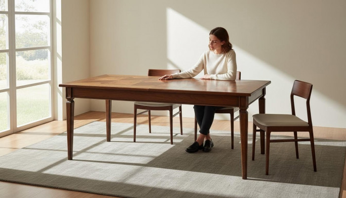 Iesszëmmer Dëscher Design Dësch Holz Miwwelen Iessdësch Massivholz Miwwelen