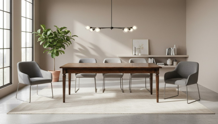 Iesszëmmer Dëscher Design Dësch Holz Miwwelen Iessdësch Massivholz Miwwelen