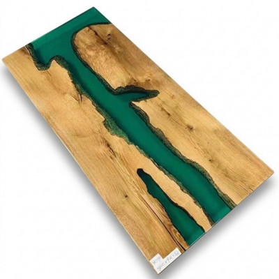 Dësch Iessdësch Dëscher Harz Epoxy massiv Design Miwwelen 200x91 richtegt Holz Epoxid