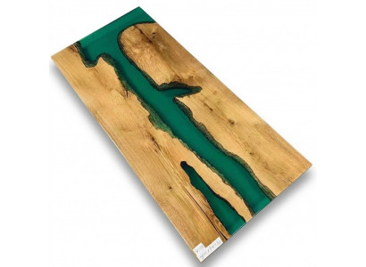 Dësch Iessdësch Dëscher Harz Epoxy massiv Design Miwwelen 200x91 richtegt Holz Epoxid