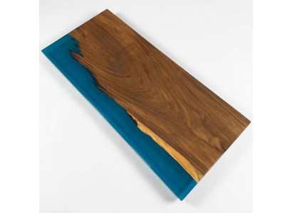 Epoxyharz Iessdësch River Table 200x90 Nei Echt Holz Dëscher Massiv Flossdësch