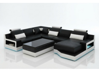 Design-Lieder-Wunnlandschaft-Eck-Sofa-Modern-Garnitur-Kanapee-Eck-Schwaarz-USB-Nei