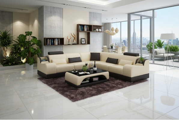 Ecksofa L-Form Wunnlandschaft Designer Sofa Couch Polstersëtz Garnitur Lieder