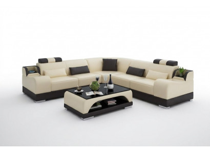 Ecksofa L-Form Wunnlandschaft Designer Sofa Couch Polstersëtz Garnitur Lieder