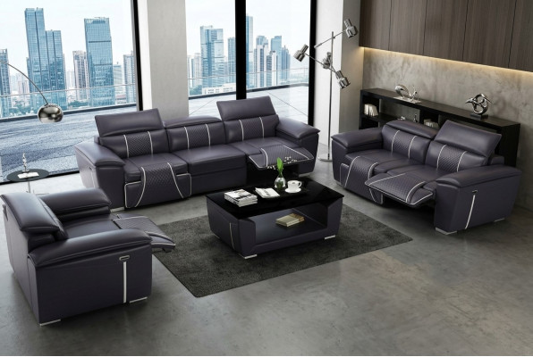 Multifunktions Couch Relax Sofa Garnitur Polster Sofa 3+2+1 Sëtz Couchen Sëtz