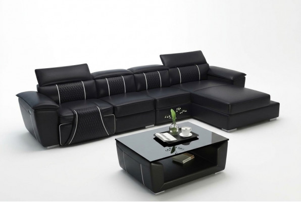 Ecksofa L-Form Sofa Canapé Design Canapé Polster Lieder Modern Relax Automatesch Nei