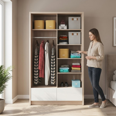 Multifunktionell Regalschränk Regal Stockageschaf 130cm Neie Kleederschaf