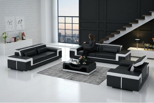 Sofa Garnitur 3+2 Sëtzer Lieder Sofa Couch Polster Garnitur Sofa Garnitur G8020D