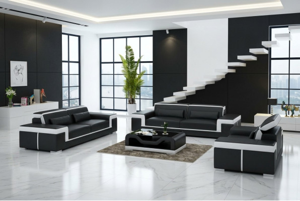 Sofa Garnitur 3+2 Sëtzer Lieder Sofa Couch Polster Garnitur Sofa Garnitur G8020D