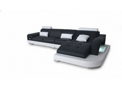 Eck Sofa Polster Dësch Couchen Sofas Wunnlandschaft + USB Luxus Garnitur Eck