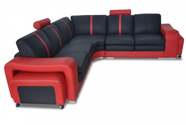 Modernt Ecksofa Couch Polster Eckgarnitur Sofa Eck Garnitur + USB Wunnlandschaft