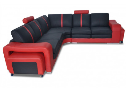 Modernt Ecksofa Couch Polster Eckgarnitur Sofa Eck Garnitur + USB Wunnlandschaft