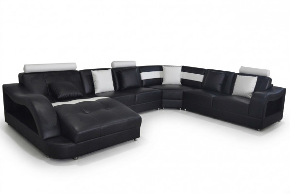 Lieder Canapé mat USB Wunnlandschaft Ecke Garnitur Design Modern Sofas UForm Couche