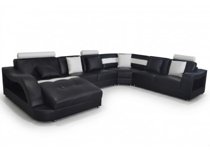 Lieder Canapé mat USB Wunnlandschaft Ecke Garnitur Design Modern Sofas UForm Couche