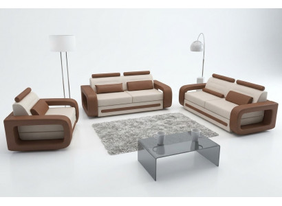 Sofa-Set Sofa Canapé Polster Lieder Couchen Sofae 3+2+1 Set Davos Garnitur Nei