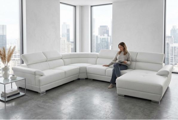 Sofa Ecksofa Design Polster Eckcouch Eckgarnitur Canapé Wunnlandschaft U-Form +USB