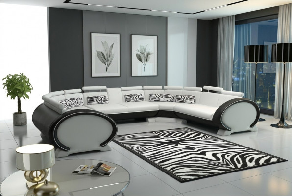 Canapé Landschaft Modern Sofa Ecksofa Sëtzeck Lieder Canapé Polster USB